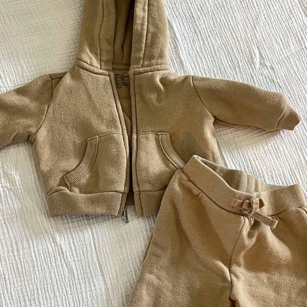 Ralph Lauren Kids Tan Jogger set